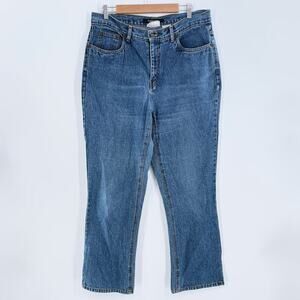 Bill Blass Perfect Fit Medium Wash Straight Leg Denim Jeans Size 14